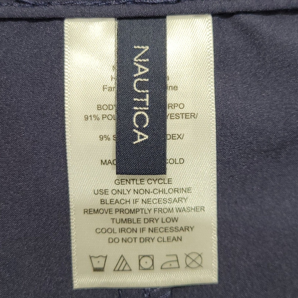 Nautica Board Swim Shorts Women Medium Navy Blue 7" Inseam Pockets Quick Dry NEW - Picture 10 of 14